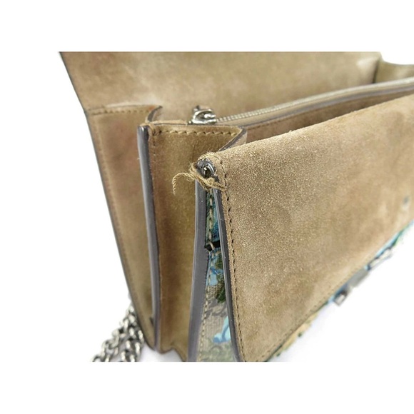 Gucci Beige and Blue Floral Shoulder Bag - Picture 9 of 16